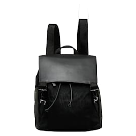 Gucci-Canvas & Leather Backpack 003 0233-Black