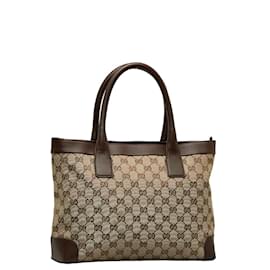 Gucci-GG Canvas Handbag 002 1119-Brown