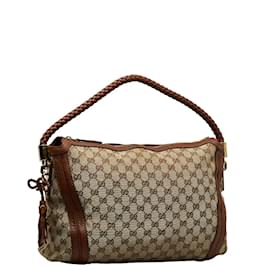 Gucci-GG Canvas Bella Hobo Bag 269949-Brown