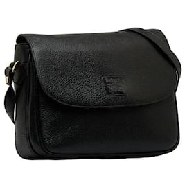 Burberry-Leather Crossbody Bag-Black