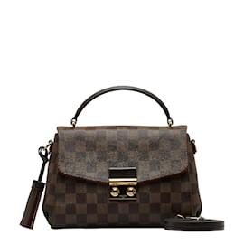 Louis Vuitton-Damier Ebene Croisette N53000-Brown