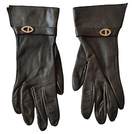 DIOR Handschuhe Dunkelbraun