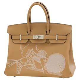 Hermès-HERMES BIRKIN 25-Castaño