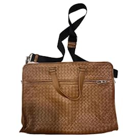 Porta-documentos em tecido camelo Bottega Veneta Camelo
