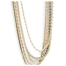 Chanel-PE2022 Multi row CC long necklace-Golden