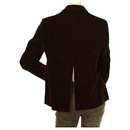 Miu Miu-Miu Miu Giacca blazer classica petto foderata in velluto a coste marrone taglia 42-Marrone