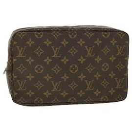 Louis Vuitton-Toilette Trousse Monogram Louis Vuitton 28 Pochette M47522 Auth LV 55110-Monogramme