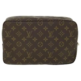 Louis Vuitton-Louis Vuitton Monogram Trousse Toilette 28 Clutch Bag M47522 LV Auth 55110-Monogram
