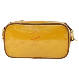 Louis Vuitton-LOUIS VUITTON Monogram Vernis Christy MM Shoulder Bag Jaune M91108 LV Auth 54528-Other