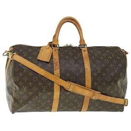 Louis Vuitton-Louis Vuitton Monogram Keepall Bandouliere 50 Boston Bag M41416 LV Auth 54632-Monogram