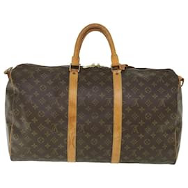 Louis Vuitton-Louis Vuitton Monogram Keepall Bandouliere 50 Boston Bag M41416 LV Auth 54632-Monogram