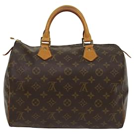 Louis Vuitton-Louis Vuitton Monogram Speedy 30 Hand Bag M41526 LV Auth 54177-Monogram