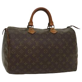 Louis Vuitton-Louis Vuitton Monogram Speedy 35 Hand Bag M41524 LV Auth ar10357b-Monogram