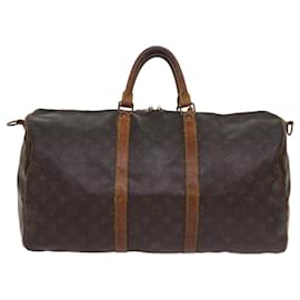 Louis Vuitton-Louis Vuitton Monogram Keepall Bandouliere 50 Boston Bag M41416 LV Auth 54487-Monogram