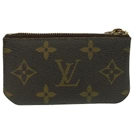 Louis Vuitton-Bolsa Moeda M LOUIS VUITTON Monograma Pochette Cles M62650 Autenticação de LV 54525-Monograma