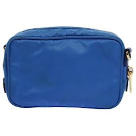 Prada-PRADA Shoulder Pouch Nylon Blue Auth 54728-Blue