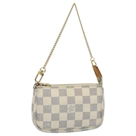 Louis Vuitton-LOUIS VUITTON Damier Azur Mini Pochette Accessoires Pochette N63005 Auth LV 54216-Autre
