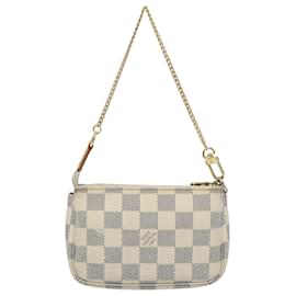 Louis Vuitton-LOUIS VUITTON Damier Azur Mini Pochette Accessoires Pouch N63005 LV Auth 54216-Other