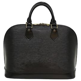 Louis Vuitton-LOUIS VUITTON Epi Alma Hand Bag Black M52142 LV Auth 54489-Black