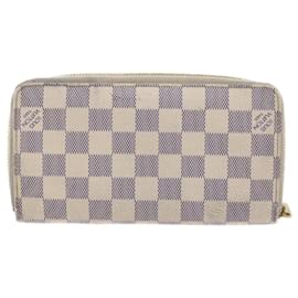 Louis Vuitton-LOUIS VUITTON Damier Azur Zippy Wallet Long Wallet N63503 LV Auth ki3500-Other