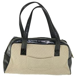 Chanel-CHANEL Boston Bag cotton Beige CC Auth bs8343-Beige