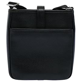 Burberry-BURBERRY Shoulder Bag Leather Black Auth yk8733-Black