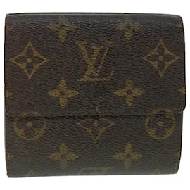 Louis Vuitton-Carteira LOUIS VUITTON Monogram Porte Monnaie Bier Cartes Crdit M61652 auth 55632-Monograma