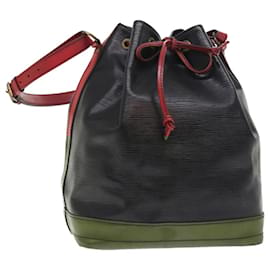 Louis Vuitton-LOUIS VUITTON Epi Noe Shoulder Bag bicolor Black Red M44017 LV Auth 54656-Black,Red