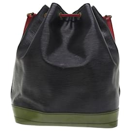 Louis Vuitton-LOUIS VUITTON Epi Noe Shoulder Bag bicolor Black Red M44017 LV Auth 54656-Black,Red