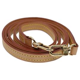 Louis Vuitton-LOUIS VUITTON Shoulder Strap Leather 44.9"" Beige LV Auth 53366-Beige