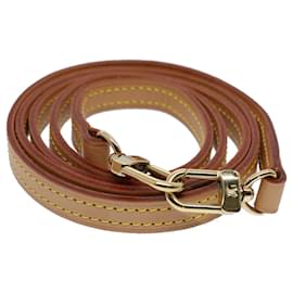Louis Vuitton-LOUIS VUITTON Shoulder Strap Leather 44.9"" Beige LV Auth 53366-Beige