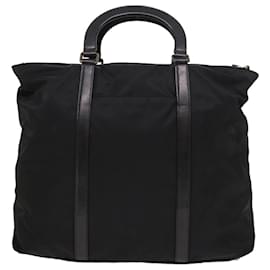 Prada-PRADA Hand Bag Nylon Leather 2way Black Auth ar10337-Black