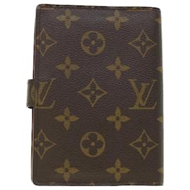Louis Vuitton-LOUIS VUITTON Monogram Agenda PM Day Planner Cover R20005 LV Auth 55042-Monogram
