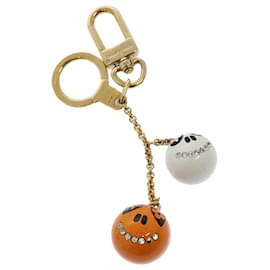 Louis Vuitton-LOUIS VUITTON Porte Cles Jack & Lucy Key Holder White Orange M65377 auth 54462-White,Orange