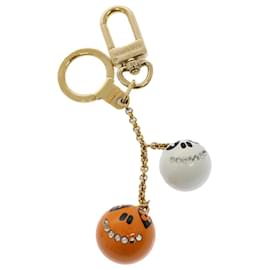 Louis Vuitton-LOUIS VUITTON Porte Cles Jack & Lucy Key Holder White Orange M65377 auth 54462-White,Orange