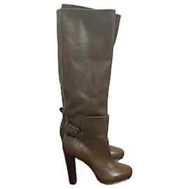 Balenciaga-BALENCIAGA  Boots T.eu 36 leather-Brown