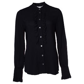 Autre Marque Caliban, Schwarze Rüschenbluse Schwarz