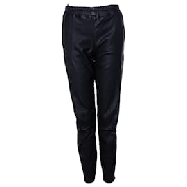 Autre Marque-Pauw, Black leather trousers-Black