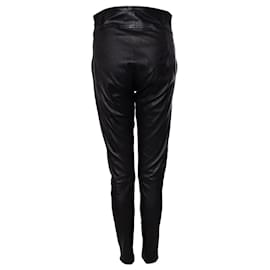Autre Marque-DNA, Black leather trousers-Black