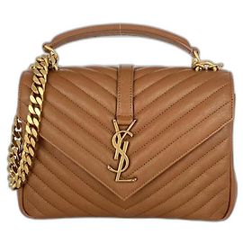 Saint Laurent Collège medium Marron