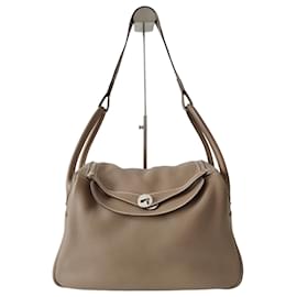 Hermès-Hermes Lindy 34 Bull leather lenght-Grey