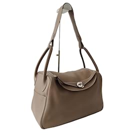 Hermès-Hermes Lindy 34 Bull leather lenght-Grey