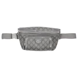 Gucci-Gucci Ophidia Belt Bag Grey Supreme Coated Canvas-Grey