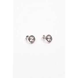 Gucci-Boucles d'oreilles Gucci G entrelacées Argent Argent Sterling-Argenté