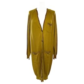 Lanvin-Mustard Yellow Long Cardigan-Yellow