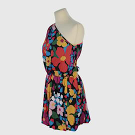 Saint Laurent-Multicolor Floral Sable Gisele Midi Dress-Multiple colors
