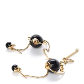 Dior-Boucles d'oreilles pendantes tribales Dior-Noir