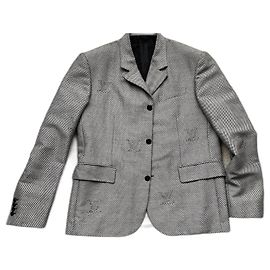 Giacca Blazer Louis Vuitton Collezione Nigo Grigio Cotone Grigio