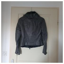 Veste En Cuir Marron VENT COUVERT Taille 36/38 - Occasion En Très Bon état, Style Parka