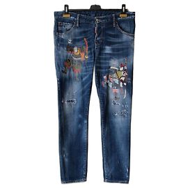 Jean samourais dsquared2 Bleu